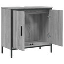 underskab til vask 60x30x60 cm konstrueret træ grå sonoma-eg