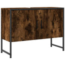 underskab til håndvask 80x33x60 cm konstrueret træ røget eg