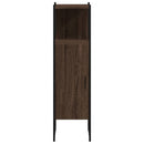 badeværelsesskab 33x33x120,5 cm konstrueret træ brunt egetræ
