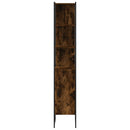 badeværelsesskab 33x33x185,5 cm konstrueret træ røget egetræ