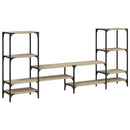 tv-bord 206,5x28,5x95 cm konstrueret træ sonoma-eg