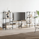 tv-bord 206,5x28,5x95 cm konstrueret træ sonoma-eg