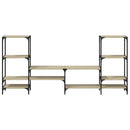 tv-bord 206,5x28,5x95 cm konstrueret træ sonoma-eg