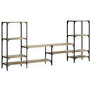 tv-bord 206,5x28,5x95 cm konstrueret træ sonoma-eg