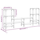 tv-bord 206,5x28,5x95 cm konstrueret træ sonoma-eg