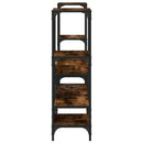tv-bord 206,5x28,5x95 cm konstrueret træ røget egetræsfarve