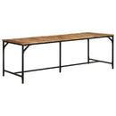 spisebord 220x90x75 cm massivt ru mangotræ
