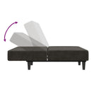 2-personers sovesofa fløjl mørkegrå