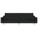 2-personers sovesofa med 2 puder stof sort