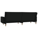 2-personers sovesofa med 2 puder stof sort