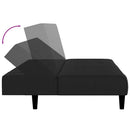 2-personers sovesofa fløjl sort