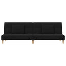 2-personers sovesofa med 2 puder stof sort