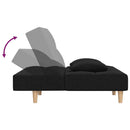 2-personers sovesofa med 2 puder stof sort