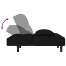 2-personers sovesofa med 2 puder fløjl sort