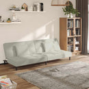 2-personers sovesofa med 2 puder fløjl blå