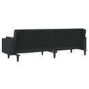 2-personers sovesofa med 2 puder stof sort