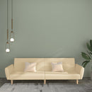 2-personers sovesofa stof cremefarvet