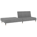 2-personers sovesofa fløjl lysegrå