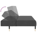 2-personers sovesofa fløjl mørkegrå