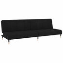 2-personers sovesofa fløjl sort