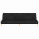 2-personers sovesofa med 2 puder stof sort