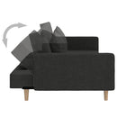2-personers sovesofa med 2 puder stof sort