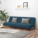 2-personers sovesofa fløjl blå