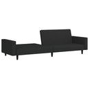 2-personers sovesofa fløjl sort
