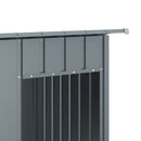 hundehus med tag 196x91x110 cm galvaniseret stål antracitgrå