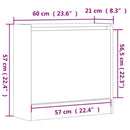 skoreol 60x21x57 cm konstrueret træ hvid