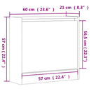 skoreol 60x21x57 cm konstrueret træ sonoma-eg