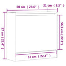 skoreol 60x21x57 cm konstrueret træ betongrå