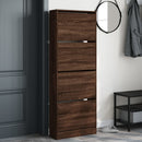 skoreol 60x21x163,5 cm konstrueret træ brun egetræsfarve