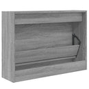 skoskab 80x21x57 cm konstrueret træ grå sonoma-eg