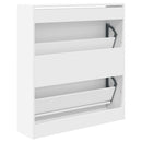 skoreol 80x21x87,5 cm konstrueret træ hvid