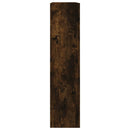 skoskab 80x21x87,5 cm konstrueret træ røget egetræsfarve