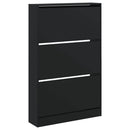 skoreol 80x21x125,5 cm konstrueret træ sort