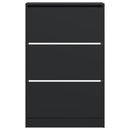 skoreol 80x21x125,5 cm konstrueret træ sort