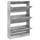 skoreol 80x21x125,5 cm konstrueret træ betongrå