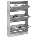 skoreol 80x21x125,5 cm konstrueret træ betongrå