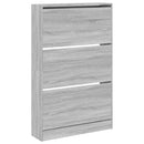 skoreol 80x21x125,5 cm konstrueret træ grå sonoma-eg