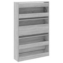skoreol 80x21x125,5 cm konstrueret træ grå sonoma-eg