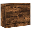 skoskab 80x34x63 cm konstrueret træ røget egetræsfarve