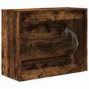skoskab 80x34x63 cm konstrueret træ røget egetræsfarve