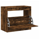 skoskab 80x42x69 cm konstrueret træ røget egetræsfarve