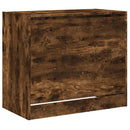 skoskab 80x42x69 cm konstrueret træ røget egetræsfarve