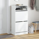 skoreol 60x34x116 cm konstrueret træ hvid
