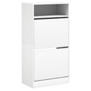 skoreol 60x34x116 cm konstrueret træ hvid
