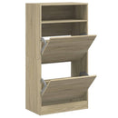 skoreol 60x34x116 cm konstrueret træ sonoma-eg