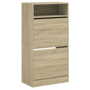 skoreol 60x34x116 cm konstrueret træ sonoma-eg